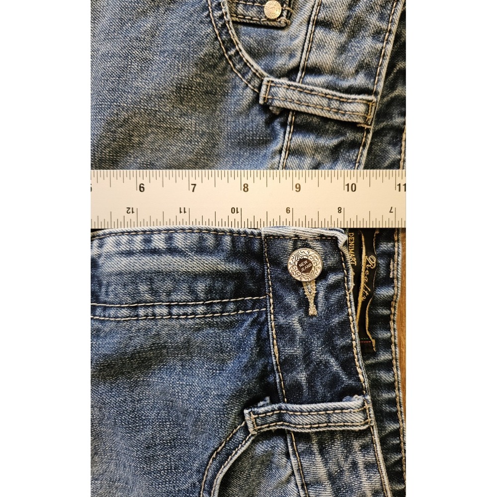 Realty Jeans Size XL/42  Blue‎ Ripped Denim Distressed Shorts (30 Inch Waist) - Picture 6 of 12